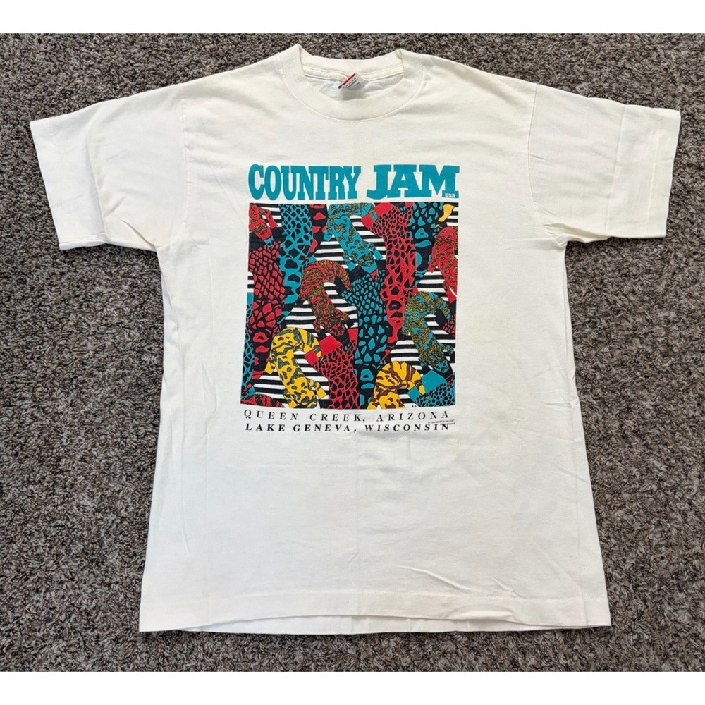 Vintage Country Jam 1994 T Shirt Queen Creek Arizona USA Made Brooks Dunn Sz L